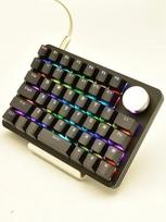 G50 MK45 Mini RGB Mechaninė Klaviatūra su Numpad Rankenėle - Juoda su RGB, Mėlynas jungiklis