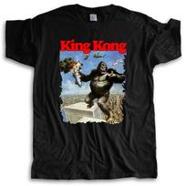 vasariniai marškinėliai vyrams prekės ženklo teeshirt KING KONG 80-ųjų senovinis filmas vyriški marškinėliai juodi medvilniniai marškinėliai berniukams 3XL gray