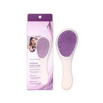 Professional Detangling Brush With Soft Bristles Scalp Care Design Hair Smoothing ABS Construction Styling Comb 1 white