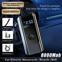 12000mAh bevielis 12V automobilio oro kompresorius, 150PSI padangų pūtėjas automobiliams, motociklams, kamuoliams - Bevielis 8000mah