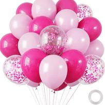 30PCS glitter metal balloon set for wedding decoration, birthday party decoration, balloon set 30pcs rose pink balloon set with ribbon