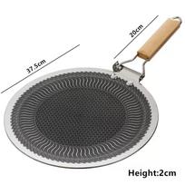 LMETJMA Nonstick Crepe Pan 316 Stainless Steel Griddle Pan Honeycomb Coating Flat Skillet Tawa Dosa Tortilla Omelet Griddle Pan