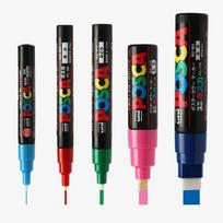 UNI POSCA žymeklių rinkinys akriliniai rotuliukai PC-1M,3M,5M,8K,17K spalvos - PC-1M 28 spalvų mišinys