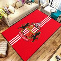 Sunderland A.F Carpet Rug for Living Room Bedroom Home Sofa Decoration,Kids play Non-slip Floor Mat 40x60cm( 15x23in ) black