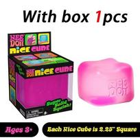 Schylling Needoh Nice Cube Sensorinis Fidget Žaislas, Streso Malšinantis Minkštas Kubas, Nerimo Mažinantis Suspaudžiamas Žaislas Dėmesio & ADHD Palaikymui