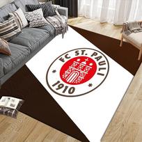 FC St. Pauli Flannel Pattern Square Carpet,Area Rug,Carpet Rug for Living Room Bedroom Sofa Playroom Decor,Non-slip Floor Mat 80x120cm( 31x47in)