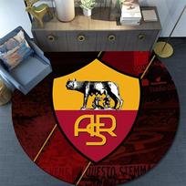 Associazione Sportiva Roma,Round Area Rug,Carpet Rug for Living Room Bedroom Sofa Playroom Decor,Non-slip Floor Mat 80cmx80cm