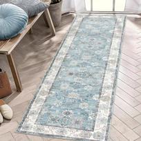 Vintage Persian Floral Medallion Runner Rug Non Slip Stain Resistant Carpet for Entry Kitchen Farmhouse Floor Decor 50x80cm 20x31inch