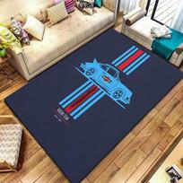 Martini Racing Carpet Rug for Living Room Bedroom Home Sofa Decoration,Kids play Non-slip Floor Mat 40x60cm( 15x23in ) blue