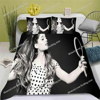 Singer Style Trendy Ariana grande Bedding Set Twin/Full/Queen Size Duvet Cover Pillowcase Soft Bedroom Set Home Luxury Gift EU Single 135*200cm/53x79in 3pcs