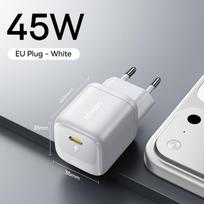 Baseus 45W GaN Charger For iPhone 17 16 15 Pro Max Samsung Galaxy Fast Charger Phone Charger USB C Charger Portable PD Charger