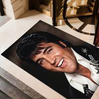 Elvis Presley's Iconic Smile Area Rug Perfect for Outdoor Entryway Foyer Kitchen Anti-slip Rug Decorate Offices Gift for Festivals 60cmx90cm