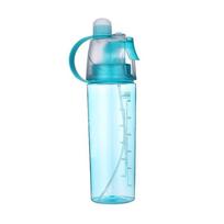 2 In 1 Spray Water Bottle Portable Cooling Hydration Cup For Outdoor Sports Travel Camping Summer Gift For Fitness Lovers rožinė