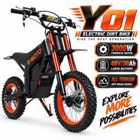 Y01 Elektrinis motociklas 3000W Variklis 48V30AH Hidrauliniai stabdžiai Moto Elektrinis 14- colių+12- colių Padanga kelių Kalnų Elektrinis Motociklas Y01-3000W48V30AH-1