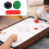 Game With Hockey Air Set Green Felt Pushers And Pucks tamsiai mėlyna spalva