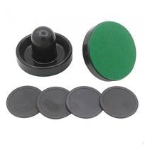 Game With Hockey Air Set Green Felt Pushers And Pucks juoda