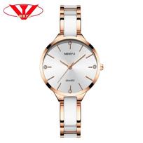 NIBOSI Ceramic Bracelet Women Watches Top Brand Ladies Creative Watche For Women Female Clock Relogio Feminino Montre Femme white