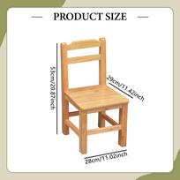 And Reliable Wooden Kids' Ladder-Back Chair, Ideal for Tables, Bedrooms, Family Home Decor Seat Height 27.5cm beige