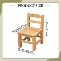 And Reliable Wooden Kids' Ladder-Back Chair, Ideal for Tables, Bedrooms, Family Home Decor Seat Height 22cm