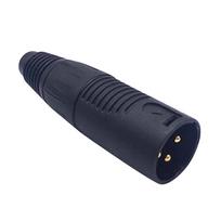 3 kontaktų vyriškas/moteriškas XLR 35 lizdo jungtis elektrinis adapterio kištukas garso kabeliui atsparus dilimui XLR 3 kontaktų jungtis M black