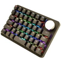 G50 MK45 Mini RGB Mechaninė Klaviatūra su Numpad Rankenėle - Baltas su RGB, Mėlynas jungiklis