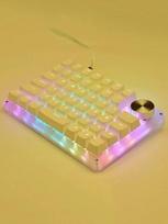 G50 MK45 Mini RGB Mechaninė Klaviatūra su Numpad Rankenėle - Balta be RGB, Raudonas jungiklis