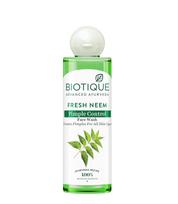 Biotique Fresh Neem Pimple Control Face Wash 200ml | Ayurvedic Anti-Acne Cleanser | 100% Botanical Extracts | For All Skin Types white