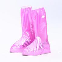 1 pora moteriškų PVC batų užvalkalų, sutirštinti, patogūs, apsauga nuo lietaus, su užtrauktuku 41-42 pink