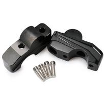 Pair CNC Aluminum Handlebar Riser Clamps Mount For Honda CB650R CB1000R 2018-22 black