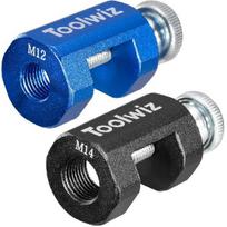 Toolwiz Spark Plug Gap Tool With 32 Blade Steel Feeler Gauge, Gapping Tool For Most 10Mm 12Mm 14Mm 16Mm Thread Spark Plugs, Red Blue+Black(12MM&14MM) blue