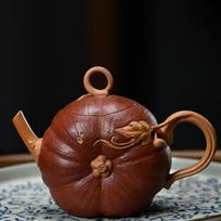 100ml Luxury Yixing Purple Clay Teapots Handmade Pumpkin Pot Raw Ore Section Mud Tea Infuser Kettle With Strainer Zisha Tea Set brown