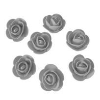 500 Pcs Mini Artificial Foam Rose Bulk Small Rose Flower Head for DIY Flower Arrangement Wall Garland Backdrop Wedding Bridal Shower Decor gray