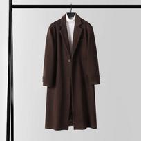 Men's Plus Size Woolen Windbreaker - Autumn/Winter British Style Korean Casual Jacket L tamsios kavos spalvos