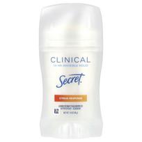 Secret, Clinical, 72-hour clear solid, antiperspirant/deodorant, stress response, 1.6 oz (45 g) white