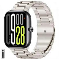 Metalinis dirželis, skirtas „Redmi Watch 5“ / „Mi Band 8 Pro“ / reguliuojamas nerūdijančio plieno apyrankė, skirta „Xiaomi Mi Band 9 Pro“ / „Redmi Watch 4“ apyrankei For Miband 8 Pro black
