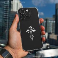 G-Gothic cross symbol Phone Case For iPhone 17,16,11,15,13,14,12,Air,Mini,Plus,Pro,Max,Plus,E Clear Soft Shell iPhone17Pro black