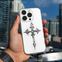 G-Gothic cross symbol Phone Case For iPhone 17,16,11,15,13,14,12,Air,Mini,Plus,Pro,Max,Plus,E Clear Soft Shell iPhone13mini black