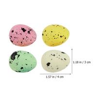 200Pcs Colorful Foams Easter Egg Decor Miniature Bulk DIY Craft Festival Home Decoration Photo Prop Party Supplies 1.8CM beige