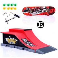 Pirštų 6-in-1 Riedlentės Pasidaryk pats Riedlenčių Parko Rampos Dalys Tech Deck Scenai Vietai Derinamas Rinkinys Vaikams Vidaus Namų Žaislas red