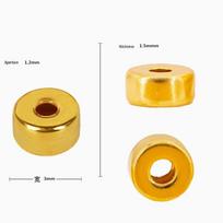 Shuibei 999 Gold Qiankun Wheel Beads: Small Gold Ring, Threaded Abacus, Triangle Spacer. Pure Gold 999 beige