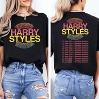 Summer Unisex Vintage Top Harry Styles Together 2026 Tour Wembley Stadium T-shirt Men and Women Summer Cotton Clothing Oversized T-shirts M white