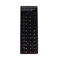 Russian Keyboard Cover Stickers For Book Laptop Keyboard 10  To 17  Computer Standard Letter Layout Covers Film black