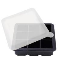 Large Silicone Ice Cube Mold with Lid 9-Cavity Sphere Mold for Whiskey Cocktails Easy-Release Leak-Proof Ice Tray for Freezer And Drinks