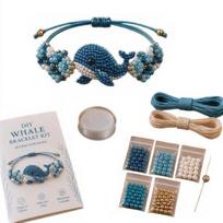 DIY Beaded Bracelet Making Kit Bracelet Making Kit with Colorful Beads and Animal Handmade Jewelry Craft Kit for Adults Size#M