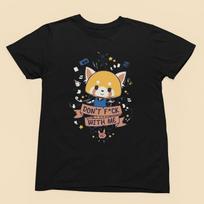 Aggretsuko Rage Mode Graphic T-shirt Anime Humor Men  Women  Kids Tee L brown