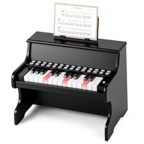 Vaikiškas pianinas, 25 klavišų mini skaitmeninis pianinas, 38x24x29 cm, juodas