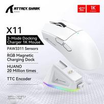Shark X11 „Bluetooth“ belaidis žaidimų pelė, RGB - Balta
