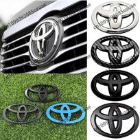 For Toyota Camry Corolla RAV4 Yaris  Hilux 3D Car logo series Front Head Grill Hood Bonnet Emblem Rear Tail Bumper Trunk Badge 120X80mm matinė juoda spalva