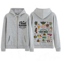 Noah Kahan The Great Divide Tour 2026 Graphic Print Zipper Hoodie Men Women Fashion Sweatshirt Casual Hip-hop Zip Up Jacket Coat M gray