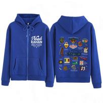 Noah Kahan The Great Divide Tour 2026 Graphic Print Zipper Hoodie Men Women Fashion Sweatshirt Casual Hip-hop Zip Up Jacket Coat XL blue